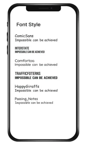 Diverse Font Selection